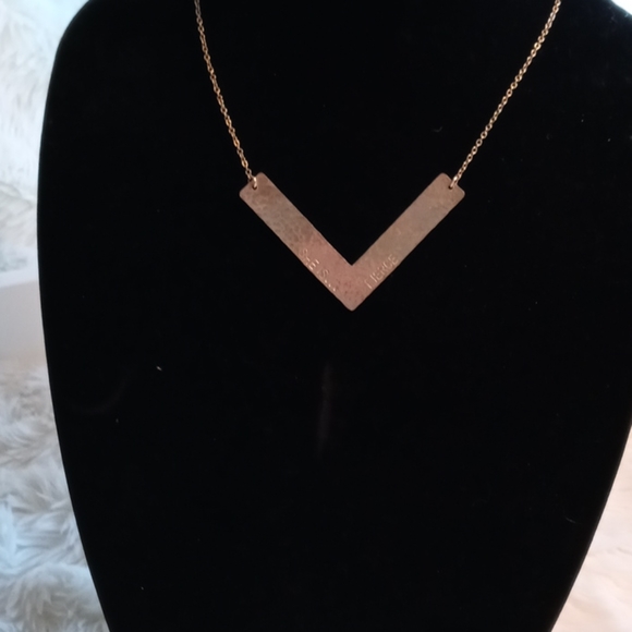 SHE IS FIERCE V Shaped Necklace - Picture 2 of 3